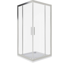 Душевой уголок Good Door Cofe CR-80-C-CH 80x80 КФ00025 профиль Хром стекло прозрачное