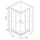 Душевой уголок Good Door Cofe CR-120-80-C-B 120x80 КФ00008 профиль Черный стекло прозрачное