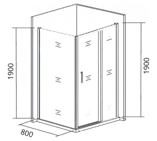 Душевая стенка Good Door Cofe SP-80-C-CH 80 КФ00036 профиль Хром стекло прозрачное