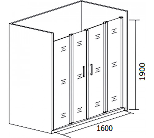 Душевая дверь Good Door Cofe WTW-TD-160-C-CH 160 КФ00033 профиль Хром стекло прозрачное