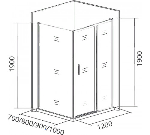 Душевая дверь Good Door Cofe WTW-120-C-CH 120 КФ00029 профиль Хром стекло прозрачное