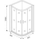 Душевой уголок Good Door Cofe R-80-C-CH 80x80 КФ00021 профиль Хром стекло прозрачное