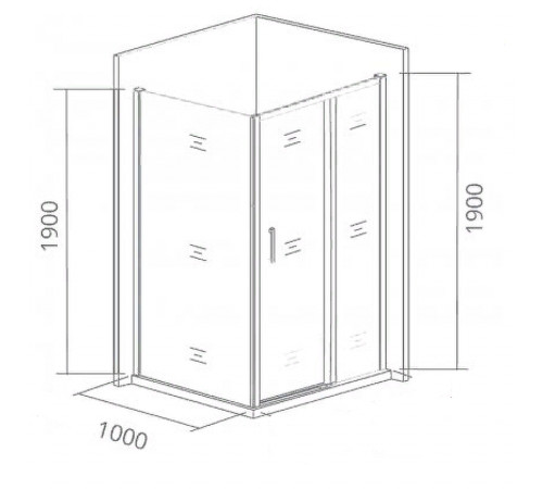 Душевая стенка Good Door Cofe SP-100-C-B 100 КФ00020 профиль Черный стекло прозрачное