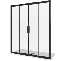 Душевая дверь Good Door Cofe WTW-TD-150-C-B 150 КФ00014 профиль Черный стекло прозрачное