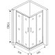 Душевой уголок Good Door Cofe CR-90-C-CH 90x90 КФ00026 профиль Хром стекло прозрачное