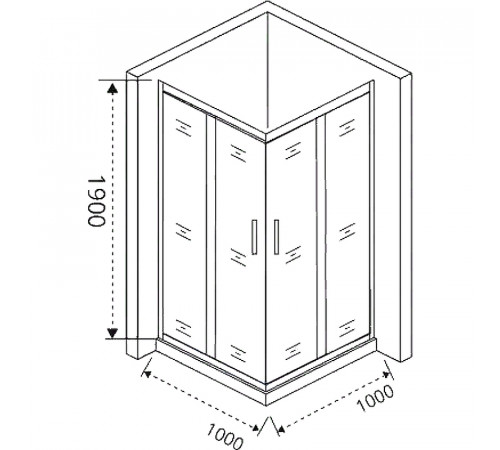 Душевой уголок Good Door Cofe CR-100-C-CH 100x100 КФ00027 профиль Хром стекло прозрачное