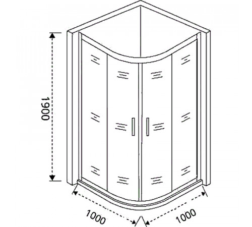 Душевой уголок Good Door Cofe R-100-C-CH 100x100 КФ00023 профиль Хром стекло прозрачное