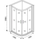 Душевой уголок Good Door Cofe R-100-C-CH 100x100 КФ00023 профиль Хром стекло прозрачное