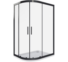 Душевой уголок Good Door Cofe R-120-C-B 120x80 КФ00004 профиль Черный стекло прозрачное
