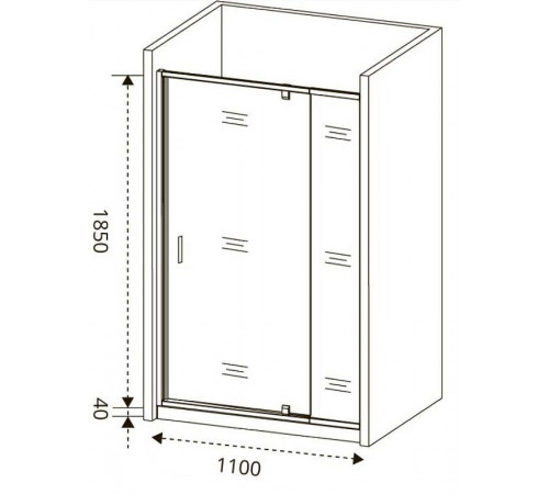 Душевая дверь Good Door Orion WTW-PD-110-C-CH 110 профиль Хром стекло прозрачное