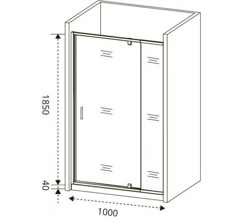 Душевая дверь Good Door Orion WTW-PD-100-G-CH 100 профиль Хром стекло Grape