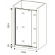 Душевая дверь Good Door Orion WTW-PD-100-G-CH 100 профиль Хром стекло Grape