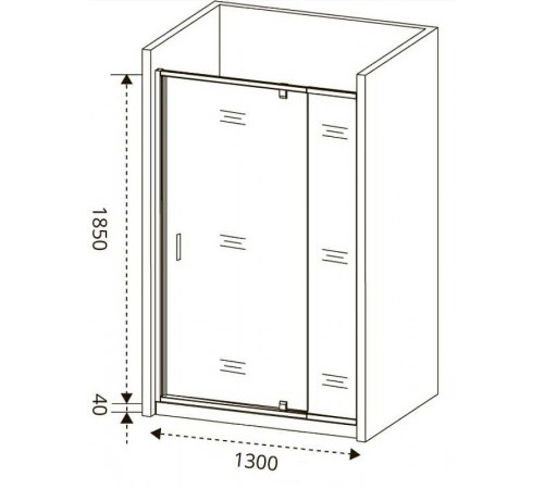 Душевая дверь Good Door Orion WTW-PD-130-C-CH 130 профиль Хром стекло прозрачное