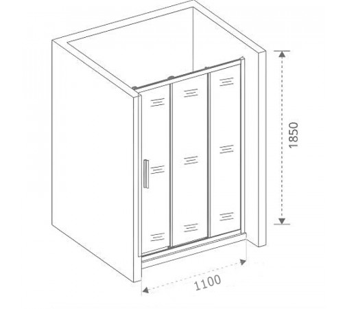 Душевая дверь Good Door Orion WTW-110-G-CH 110 профиль Хром стекло Grape