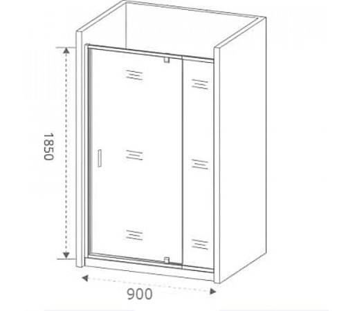 Душевая дверь Good Door Orion WTW-PD-90-С-СH 90 профиль Хром стекло прозрачное