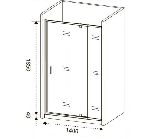 Душевая дверь Good Door Orion WTW-PD-140-C-CH 140 профиль Хром стекло прозрачное