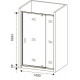 Душевая дверь Good Door Orion WTW-PD-140-C-CH 140 профиль Хром стекло прозрачное