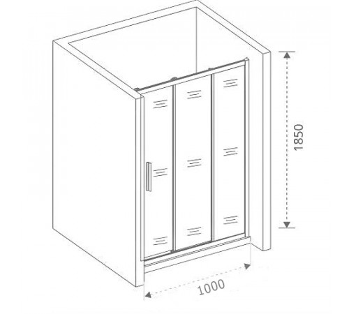 Душевая дверь Good Door Orion WTW-100-G-CH 100 профиль Хром стекло Grape