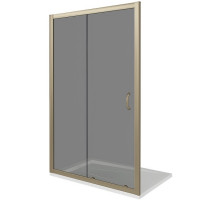 Душевая дверь Good Door Jazze 120 WTW-120-C-G профиль Золото стекло прозрачное