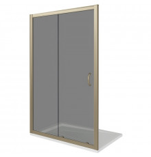 Душевая дверь Good Door Jazze 120 WTW-120-C-G профиль Золото стекло прозрачное