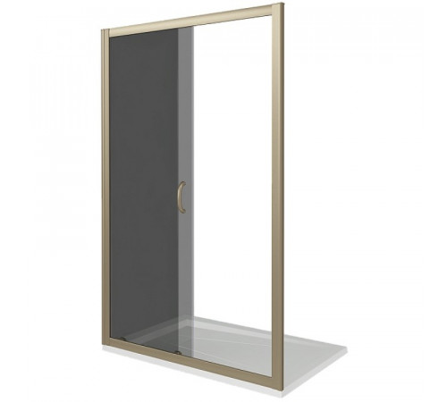 Душевая дверь Good Door Jazze 130 WTW-130-C-G профиль Золото стекло прозрачное