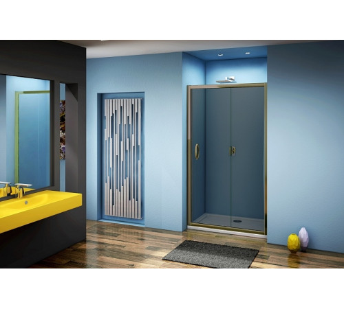 Душевая дверь в нишу Good Door Jazze WTW-110-B-BR 110 профиль Бронза стекло тонированное