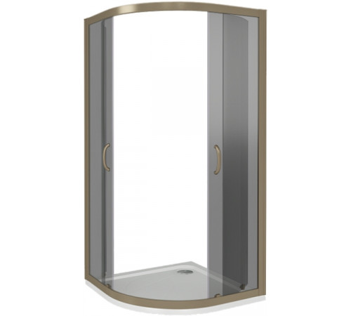 Душевой уголок Good Door Jazze R-120-B-BR 120x80 профиль Бронза стекло тонированное