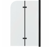 Шторка на ванну Grossman 100x150 GR-106100BLACK профиль Черный стекло прозрачное