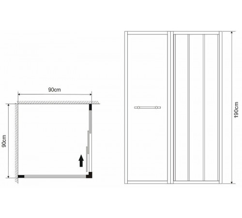 Душевой уголок Grossman Alba 90х90 GR-9090Al1 профиль Хром стекло прозрачное