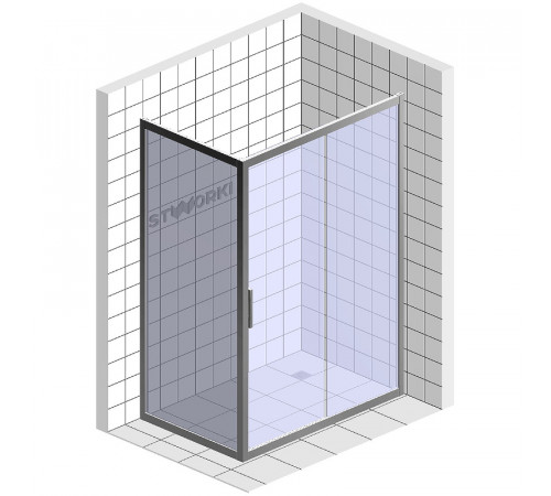 Душевой уголок STWORKI Эстерсунд 110x90 3GW023TTKK000 профиль Хром матовый стекло прозрачное