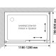 Душевой уголок STWORKI Эстерсунд 120x80 3GW063TTKK000 профиль Черный матовый стекло прозрачное