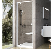 Душевая дверь Ravak Pivot PDOP1-90 03G70100Z1 профиль Белый ручка Хром стекло Transparent