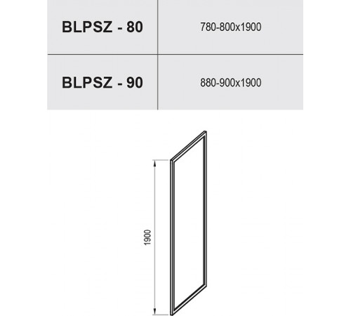 Душевая стенка Ravak Blix BLPSZ-80 X93H40C00Z1 профиль Хром стекло Transparent