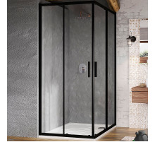 Душевой уголок Ravak Blix BLSRV2-90 90x90 X1LM70300Z1 профиль Черный стекло Transparent