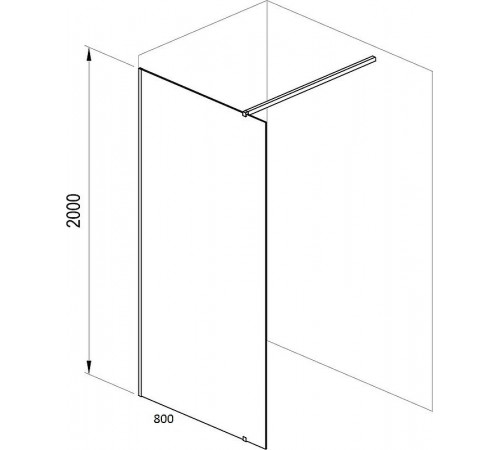 Душевая перегородка Ravak Walk-In Wall 80 GW9W40C00Z1 профиль Хром стекло Transparent