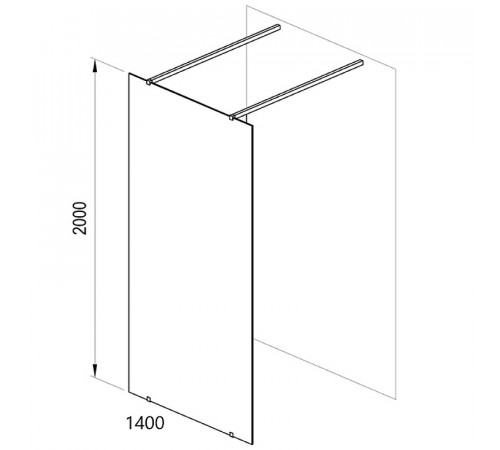 Душевая перегородка Ravak Walk-In Free 140 GW9FM0C00Z1 профиль Хром стекло Transparent