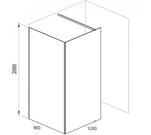 Душевая перегородка Ravak ST Walk-In Corner 120х90 GW1CG7C00Z1 профиль Хром стекло Transparent