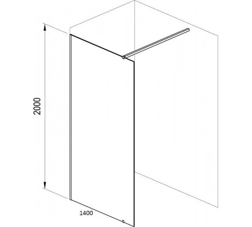 Душевая перегородка Ravak Walk-In Wall 140 GW9WM0C00Z1 профиль Хром стекло Transparent