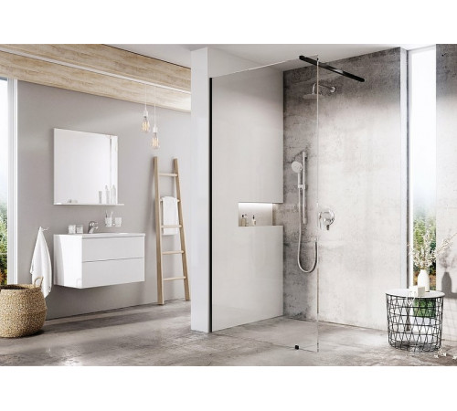 Душевая перегородка Ravak Walk-In Wall 120 GW9WG0300Z1 профиль Черный стекло Transparent