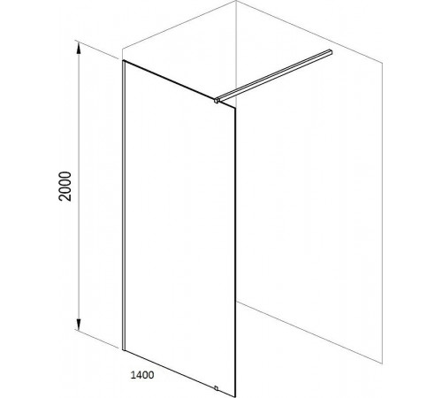 Душевая перегородка Ravak Walk-In Wall 140 GW9WM0300Z1 профиль Черный стекло Transparent