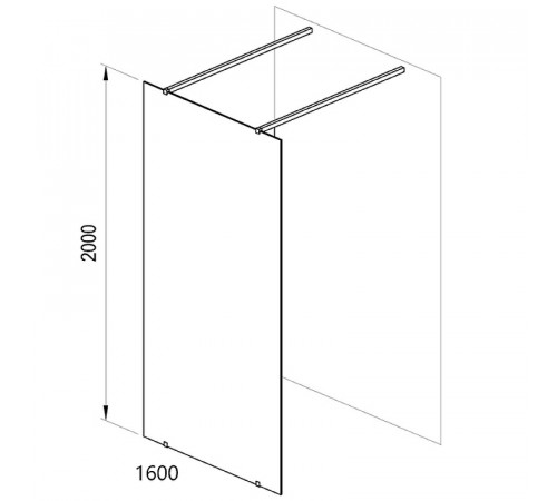 Душевая перегородка Ravak Walk-In Free 160 GW9FS0C00Z1 профиль Хром стекло Transparent