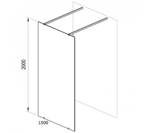 Душевая перегородка Ravak Walk-In Free 150 GW9FP0C00Z1 профиль Хром стекло Transparent