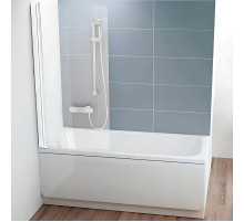 Шторка на ванну Ravak Chrome CVS1 80 L 7QL40100Z1 профиль Белый стекло Transparent