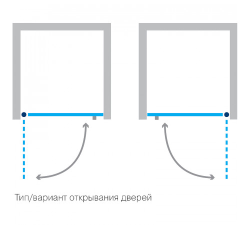 Душевая дверь Koller Pool Waterfall Line 80 QP10 профиль Хром стекло рифленое