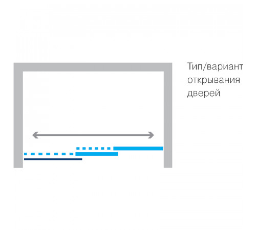 Душевая дверь Koller Pool Trend 90 TT90C профиль Хром стекло прозрачное