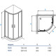Душевой уголок Koller Pool Round 80X80 R80RG профиль Хром стекло рифленое