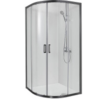 Душевой уголок Aquatek 100х100 AQ ARI RO 10020BL профиль Черный стекло прозрачное