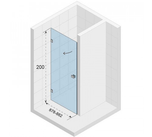 Душевая дверь Riho SZ Scandic NXT X101 88 L G001005120 (GX00012C1) профиль Хром стекло прозрачное