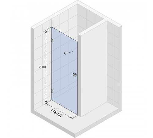 Душевая дверь Riho SZ Scandic NXT X101 80 L G001003120 (GX08002C1) профиль Хром стекло прозрачное