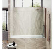 Шторка на ванну Maybah Glass MGV-620-2 700x1400 поворотная на монопетле Бронза стекло сатиновое